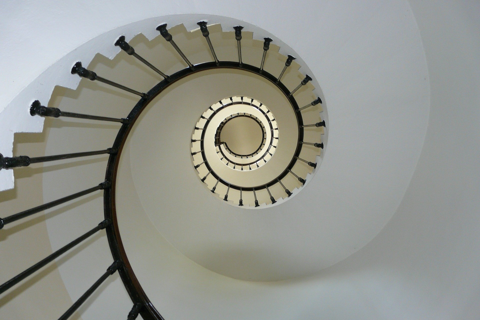 Wendeltreppe von unten