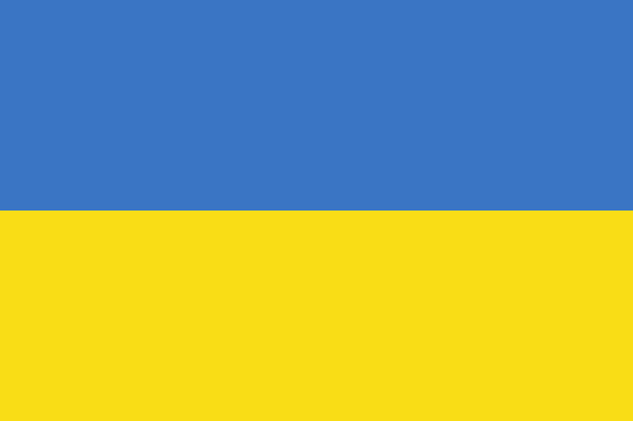 Ukraine-Farben blau und gelb